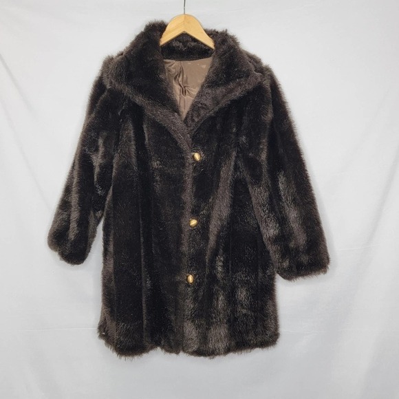 DARK Brown almost Black Mid Length Vintage fur - Picture 2 of 16